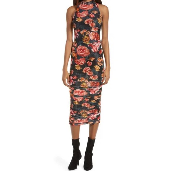 NWOT - SNDYS High Tide Floral Sheath Dress In Red Floral ~ Medium - Picture 1 of 6